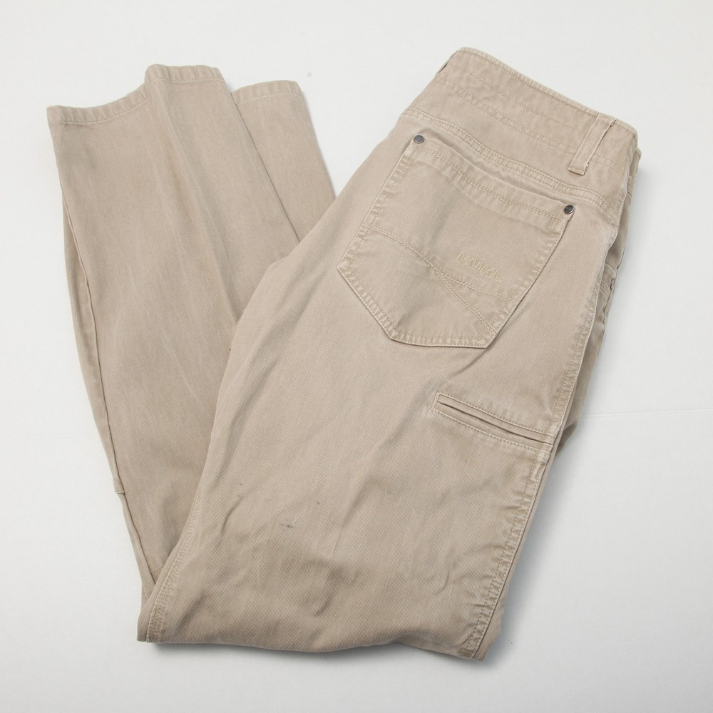 KUHL Men's SYKEOUT KORD Cotton Blend Articulated Khaki Outdoor Pants Size 34x32